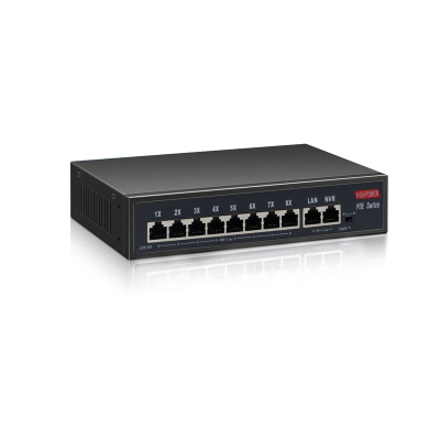 8 Port (8+2) 2 up-link port mega ultra hd network ethernet imported poe switch (54v)